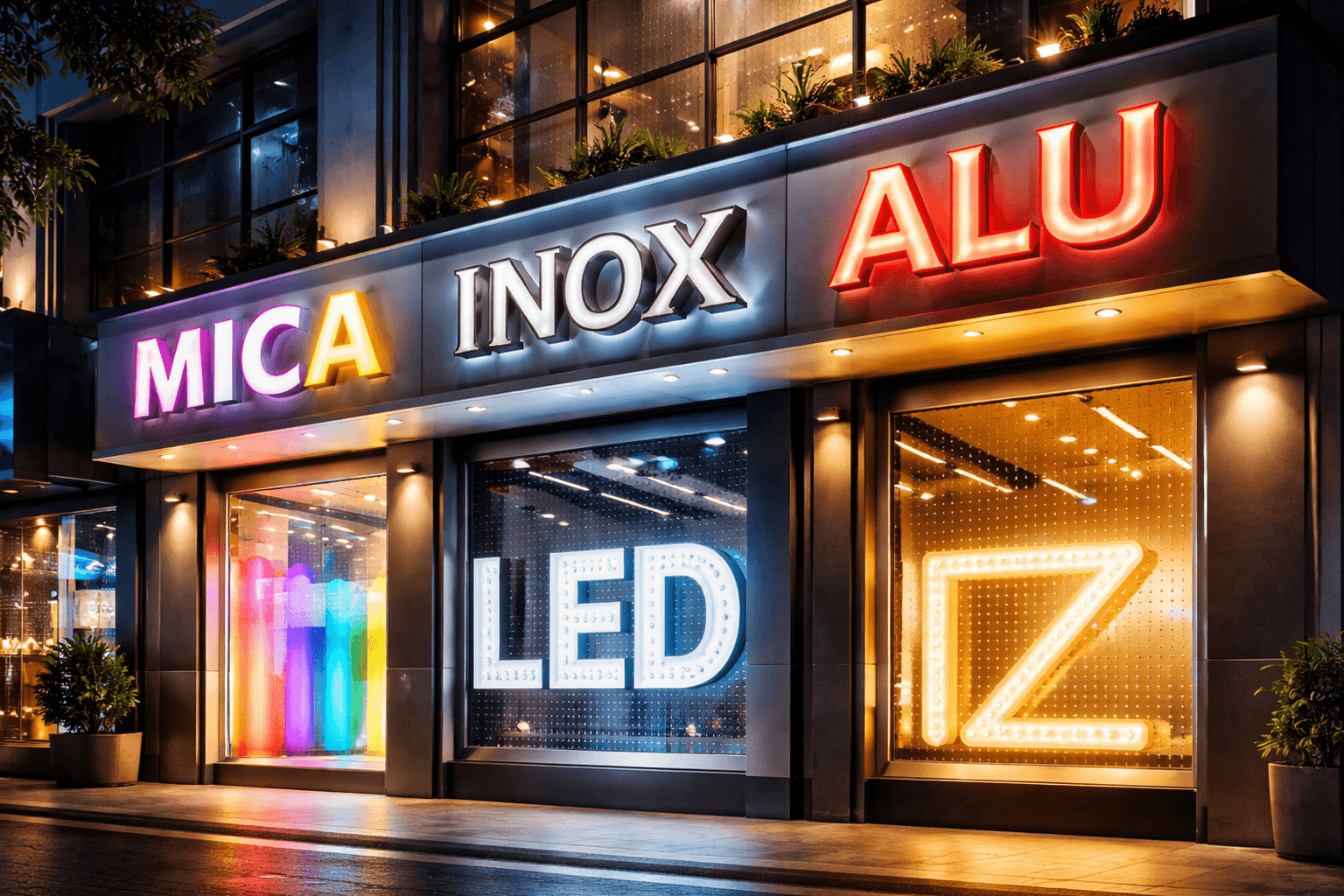 Các Loại Chữ Nổi Quảng Cáo Phổ Biến Hiện Nay (Mica, Inox, Alu, LED)
