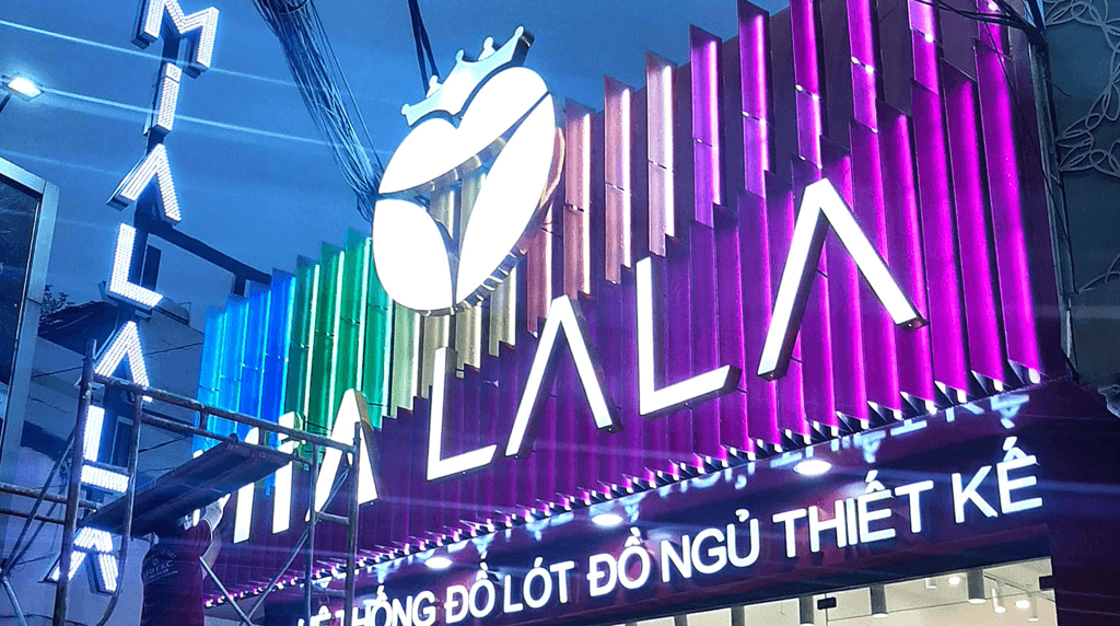 biển chữ nổi hệ thống đồ lót